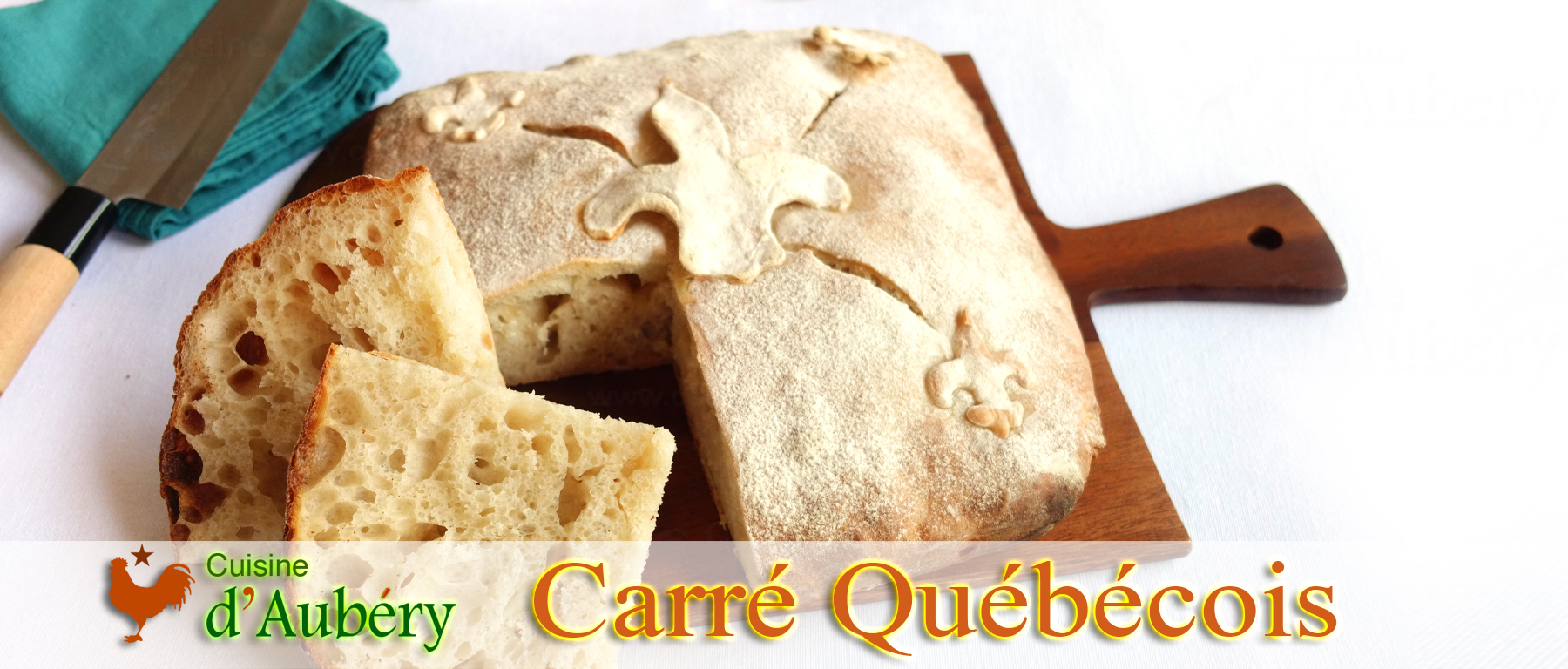 Le Carré Québécois (pain à l’ancienne), comme à Montréal (Méthode 5 : Levain Liquide)