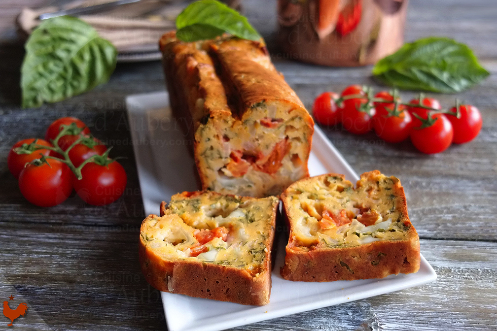 Le Cake Salé Italien de Vincenzo, Tomate Basilic Mozzarella (comme à Venise)