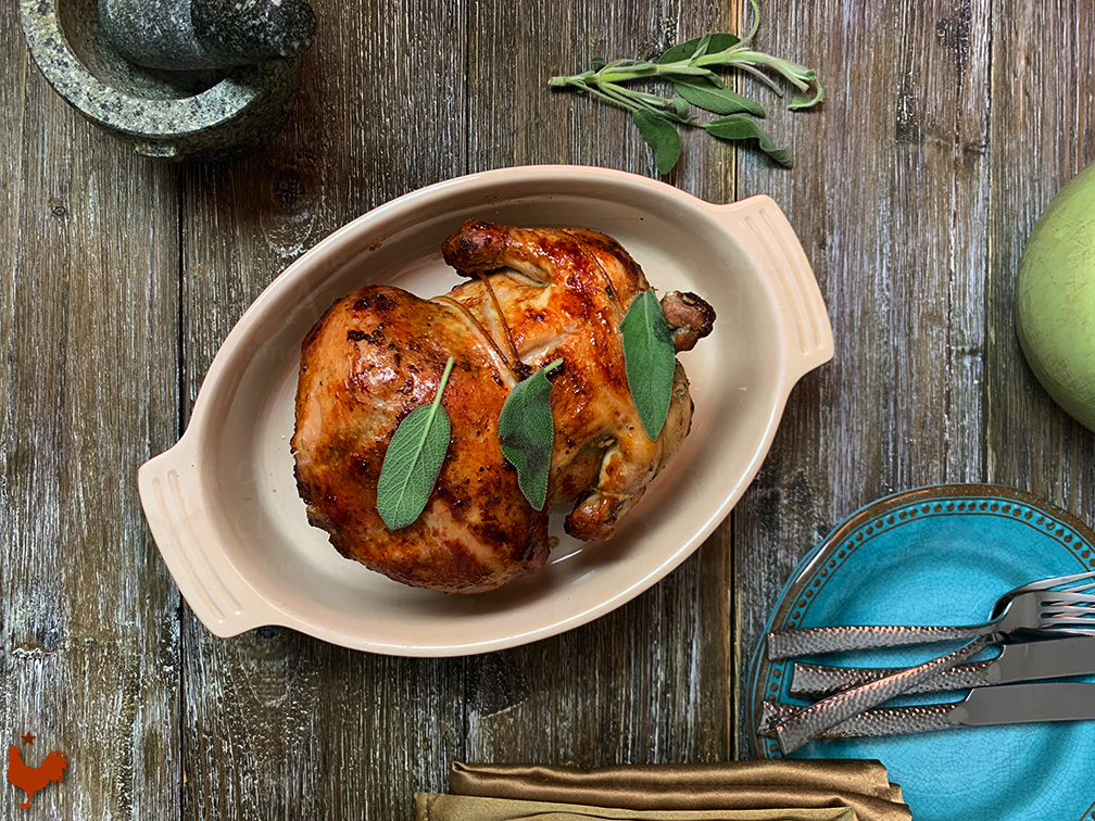 Le Poulet Rotisserie Ail Sauge (comme chez les Indiens de l’Ouest Américain)