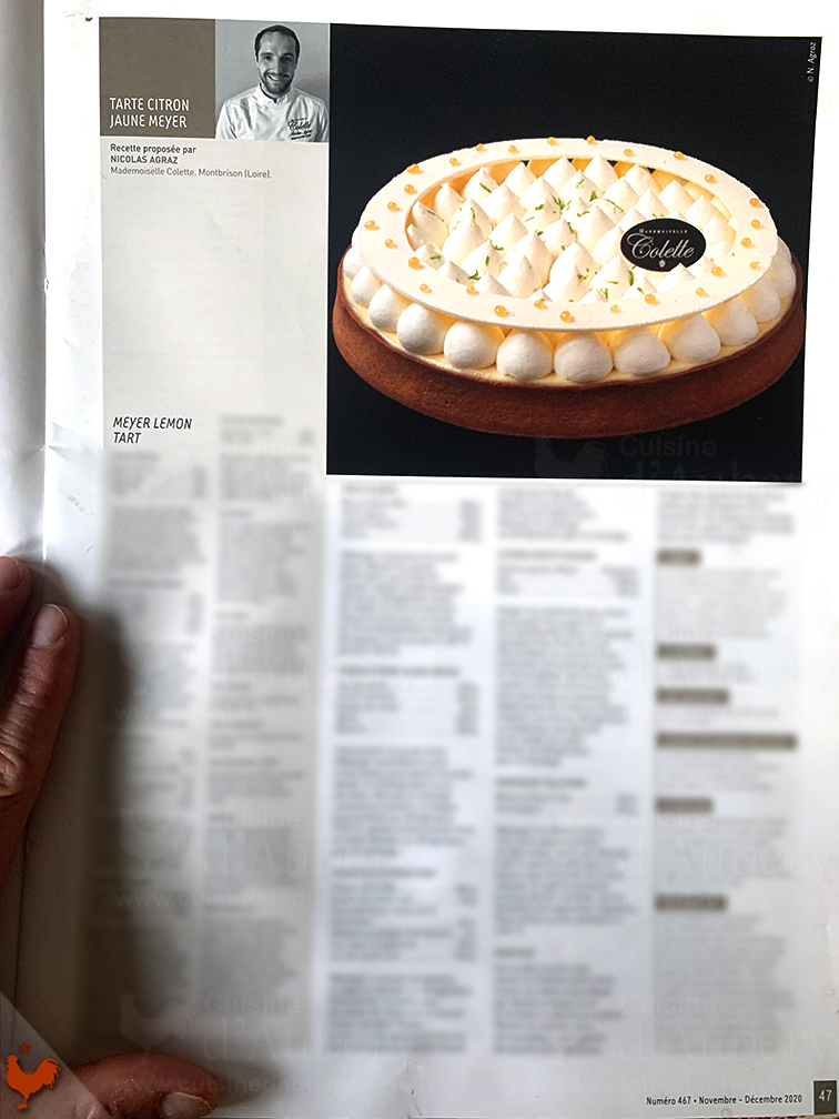 Nicolas Agraz’s Meyer Lemon Tart